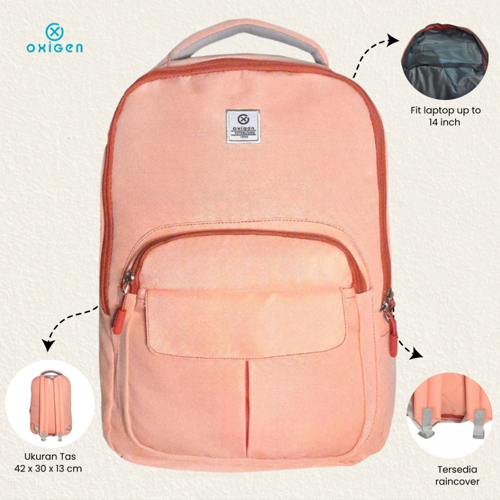 กระเป๋า OXIGEN |Original Backpack FREE Rain Cover – LAST CHANCE