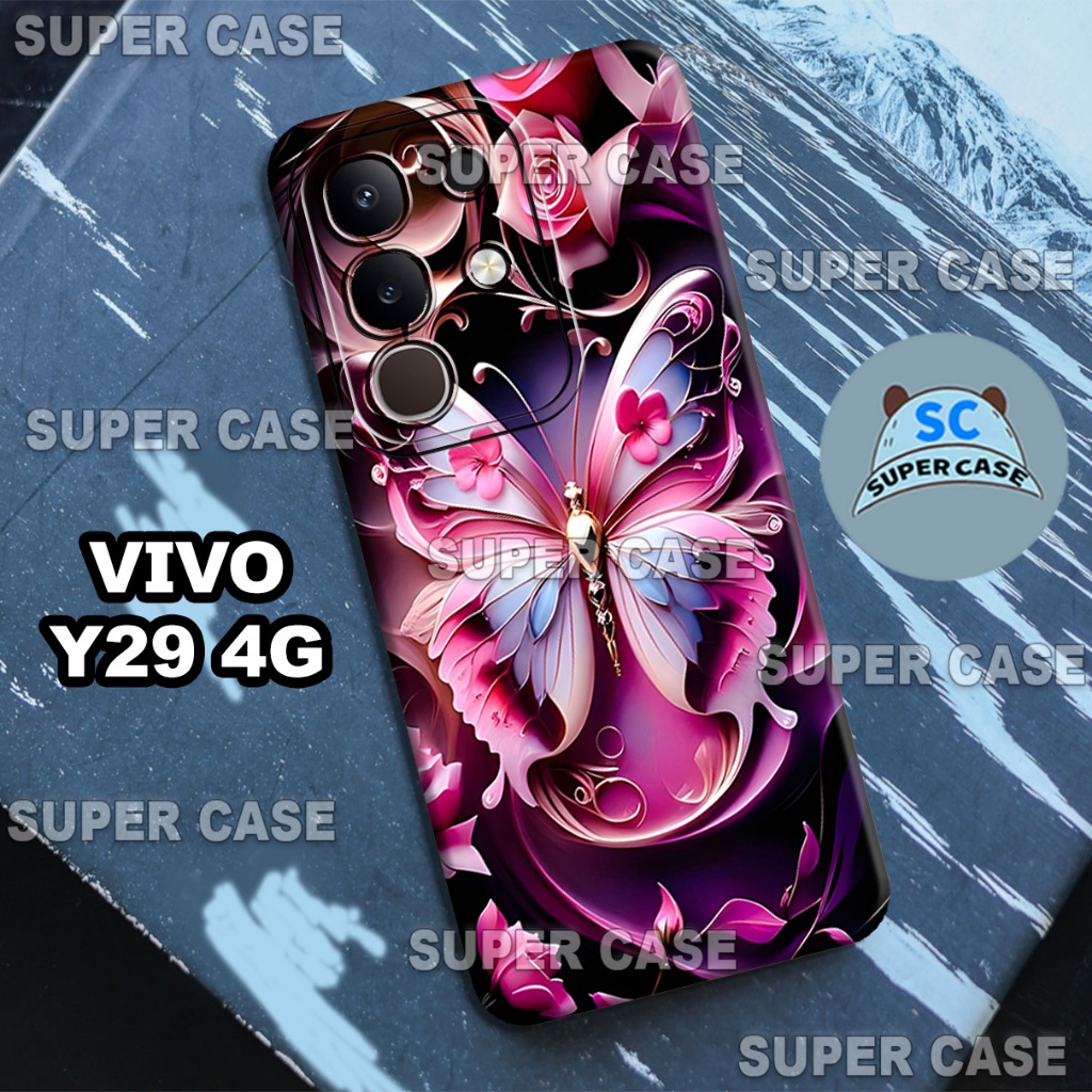 (Q36) Softcase Procamera สําหรับ HP VIVO Y29 4G ล่าสุด | ลายผีเสื้อ | VIVO Y29 4G I Casing VIVO Y29 