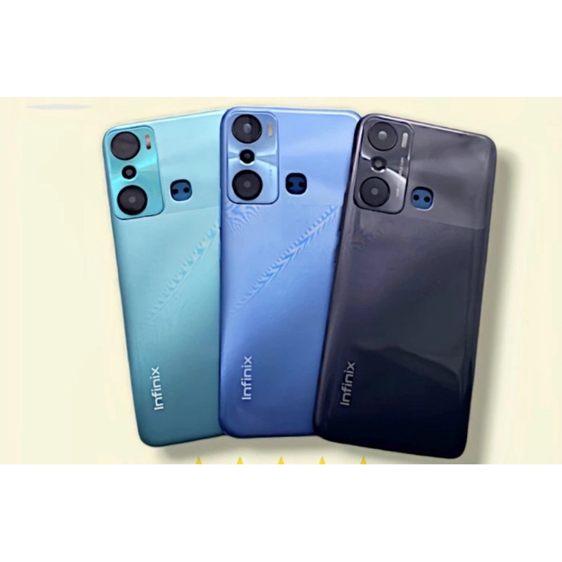 TOMBOL Back Door BackCover Bekdor Casing ฝาหลัง + ปุ่ม Infinix HOT 20i X665C X665E - สีฟ้า