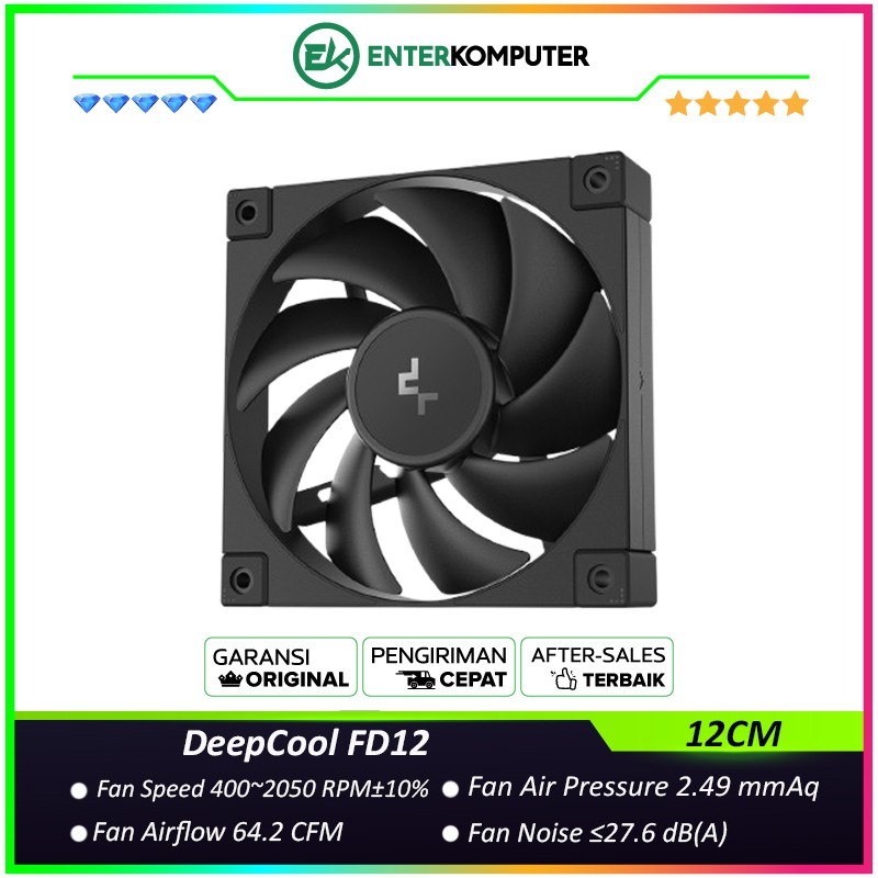 พัดลมประสิทธิภาพ DeepCool FD12 12CM PWM