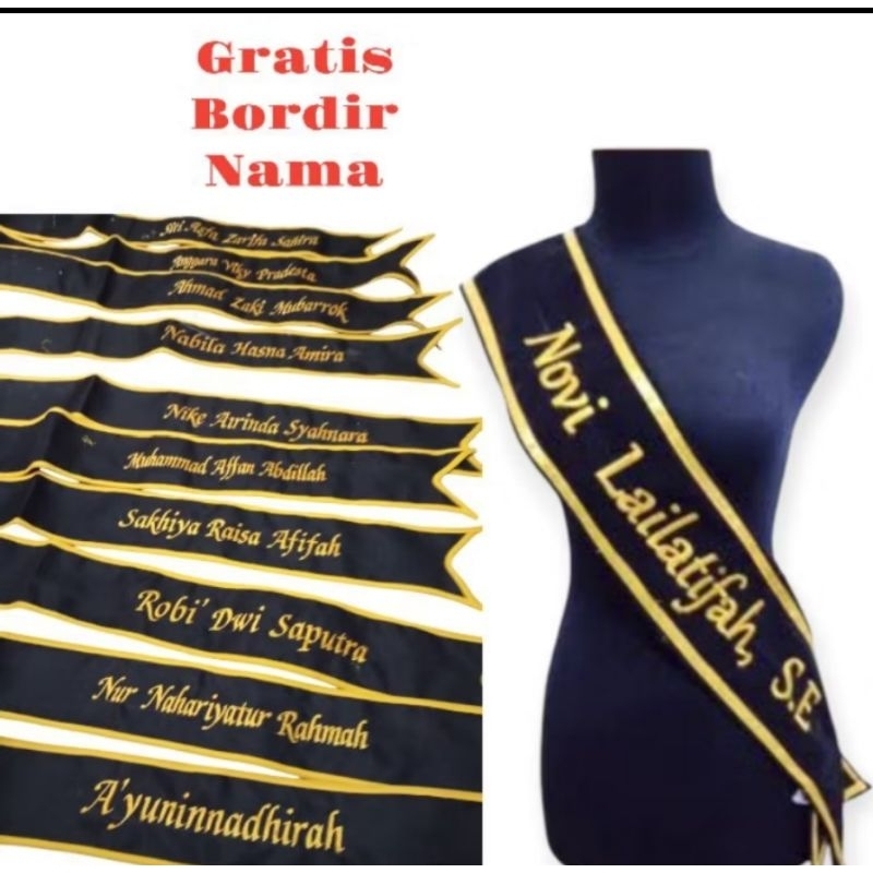 SLEMAPNG UK ADULT/ GRADUATION Sash/ NAME VIA CHAT/ ผ้าสะบเนื้องอก