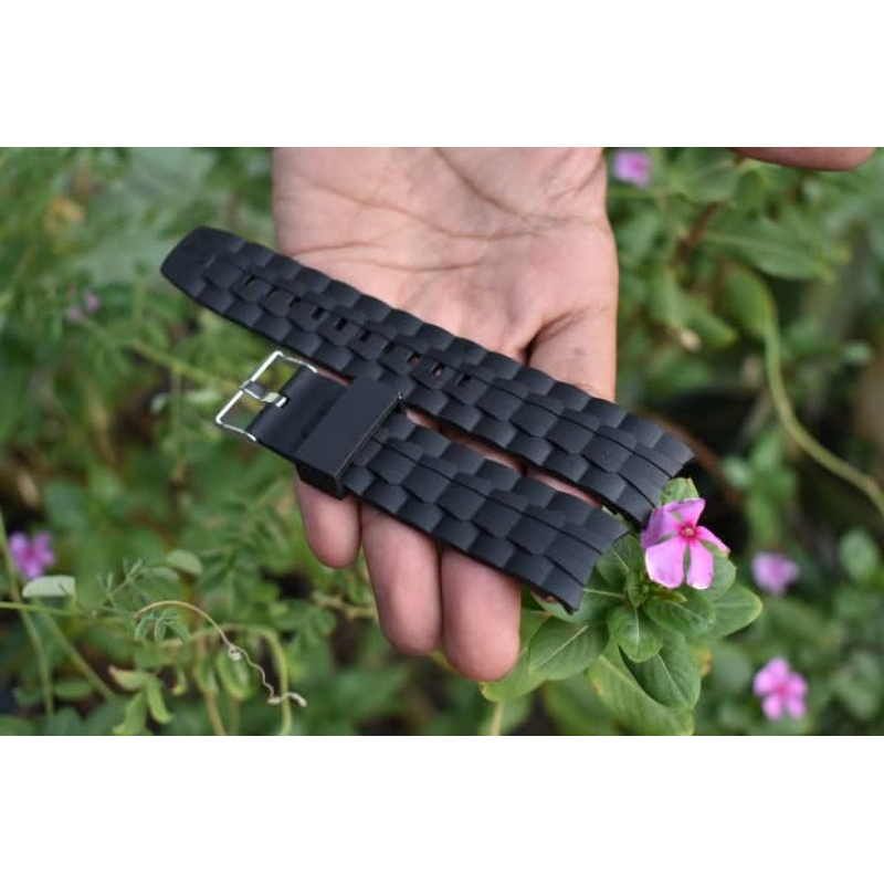 CASIO EF-550 WATCH STRAP EF550 RUBBER WATCH STRAP EF 550 ฟรีปากกา 22MM