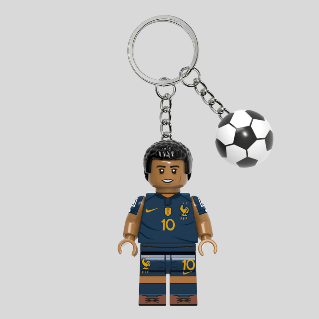 GANTUNGAN Kylian Mbappe LEGO พวงกุญแจ | พวงกุญแจ LEGO Kylian Mbappe | ชุดฟุตบอล