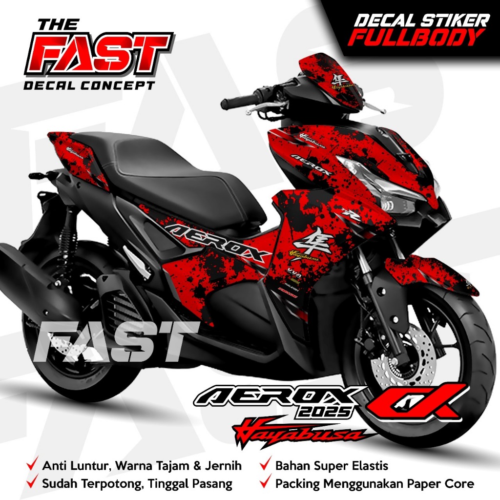 AEROX ALPHA HAYABUSA Racing Fullbody DECAL - AEROX ALPHA สติกเกอร์รูปลอก AEROX ALPHA สติกเกอร์รถจักร