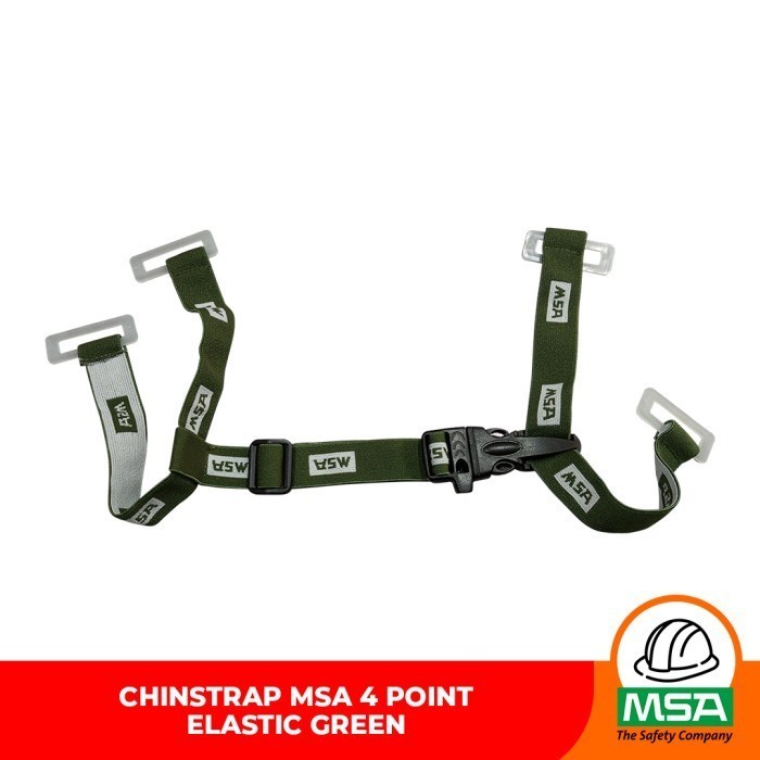 MSA สายรัดคางยาง MSA ยืดหยุ่น 4 จุด