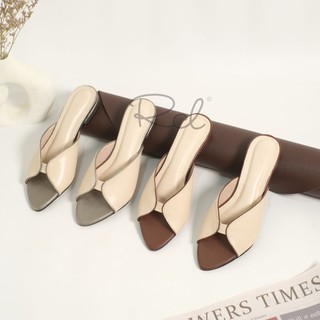 RCL LADY Sendal Mules Heels Wanita Hak Kotak 3cm (Tersedia Size 36-44)