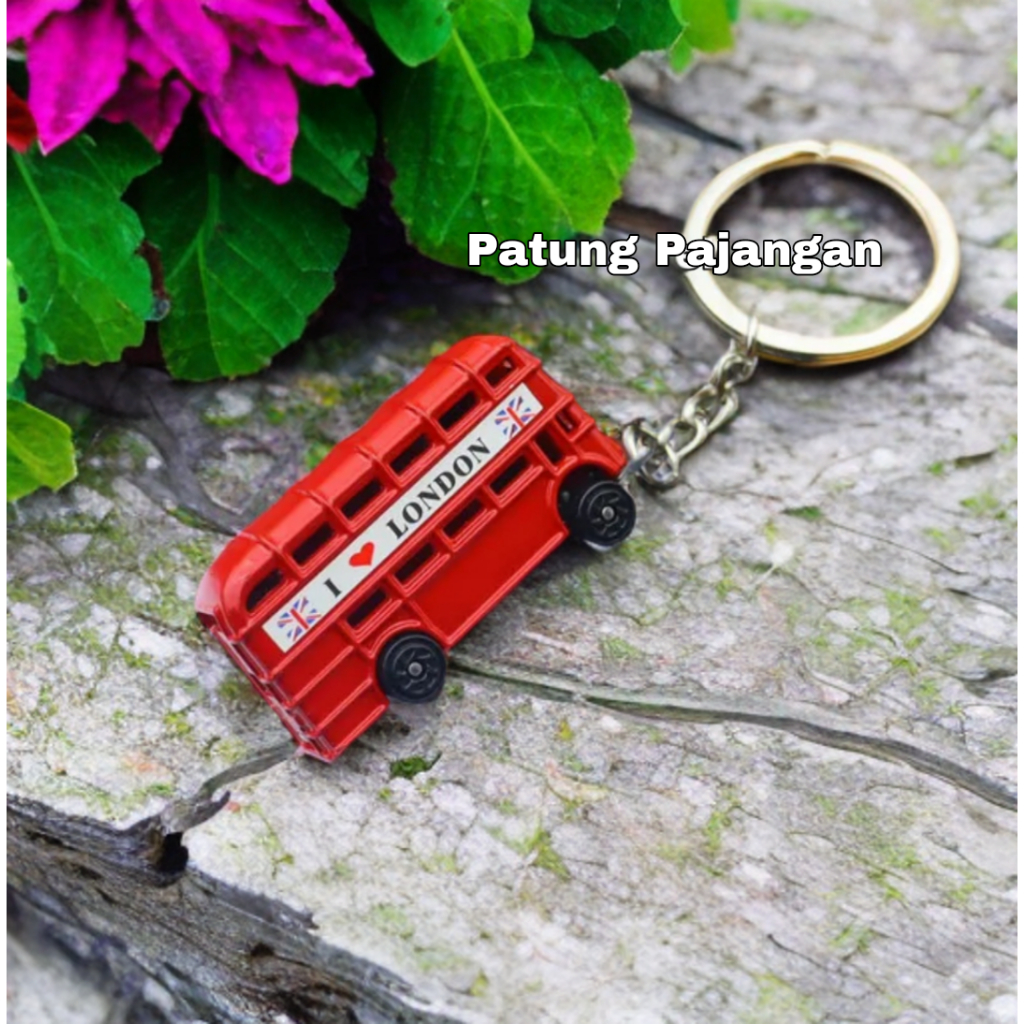 GANTUNGAN ของที่ระลึก พวงกุญแจ bus london พวงกุญแจของที่ระลึกจาก england