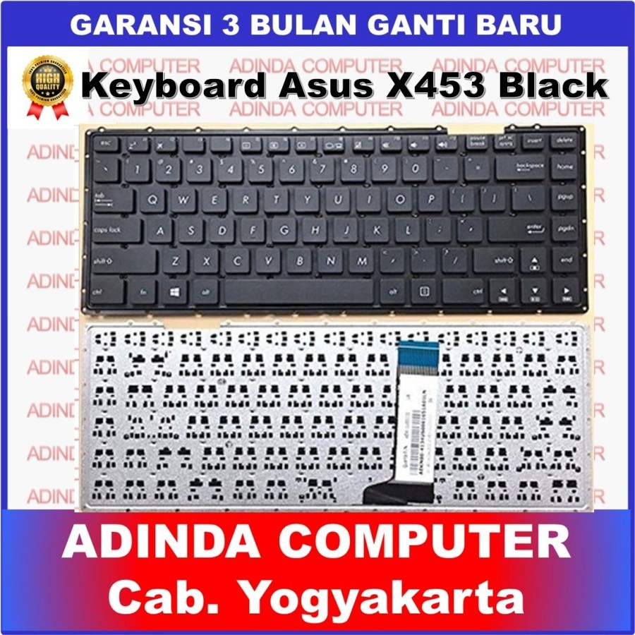 Asus X453 X455 X454Y X454YA X454L X454LA X454W X454WA แป้นพิมพ์แล็ปท็อปสีดํา