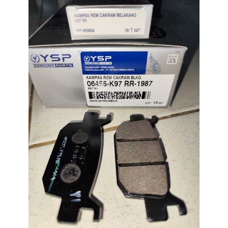 (YSP). ผ้าดิสเบรค BLKG PCX150 ใหม่.( 06455-K97RR-1987)