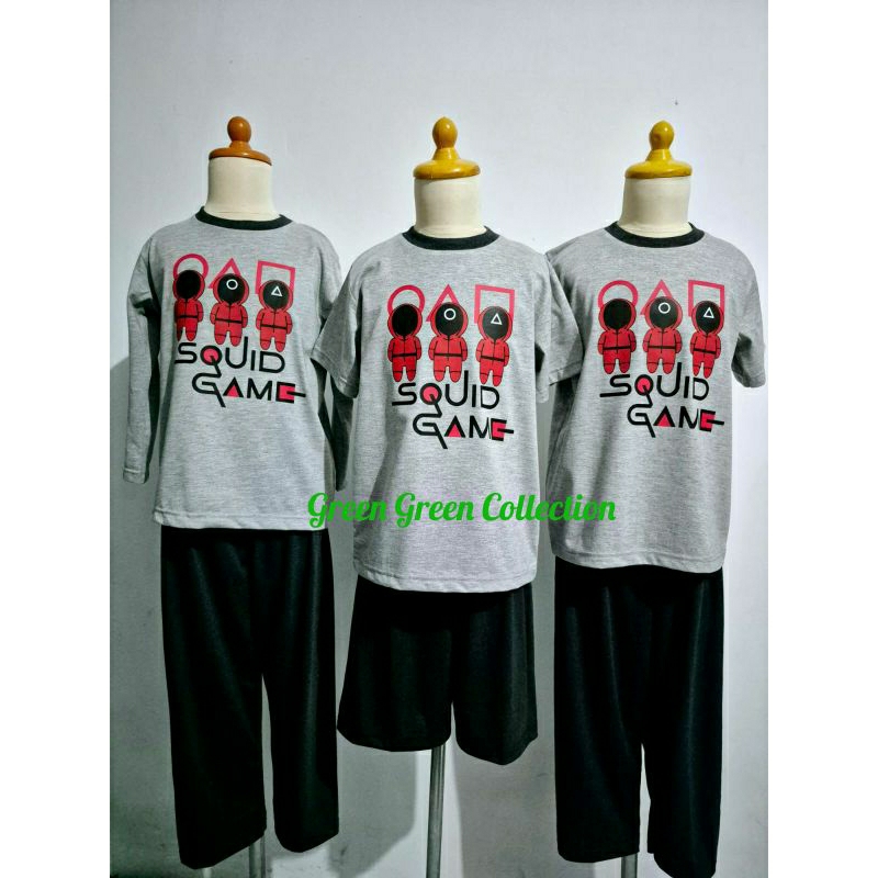 Sgame เซตชุดนอน/เสื้อยืดสีเทากรมท่า