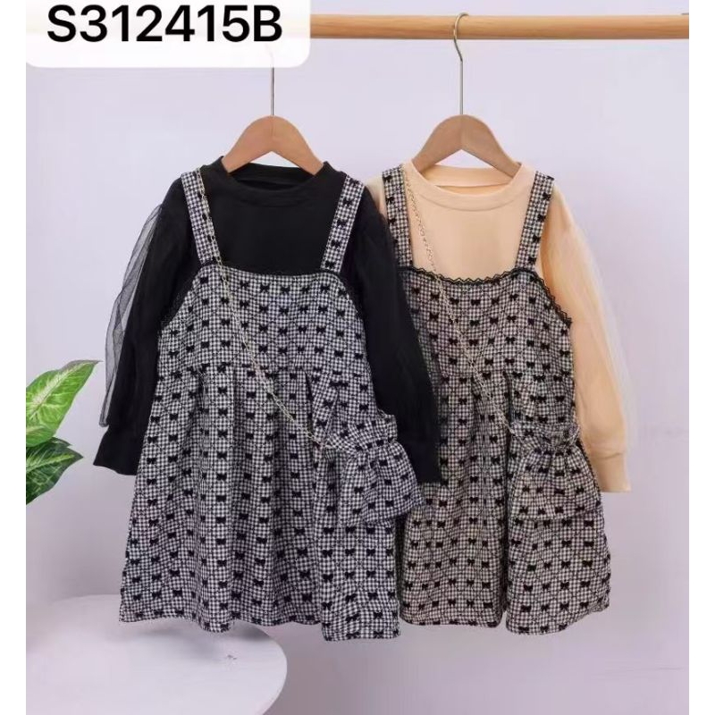 [WHOLESALE 79,000x3PC] PREMIUM IMPORTED DRESS + SLING BAG 4-8 YEARS