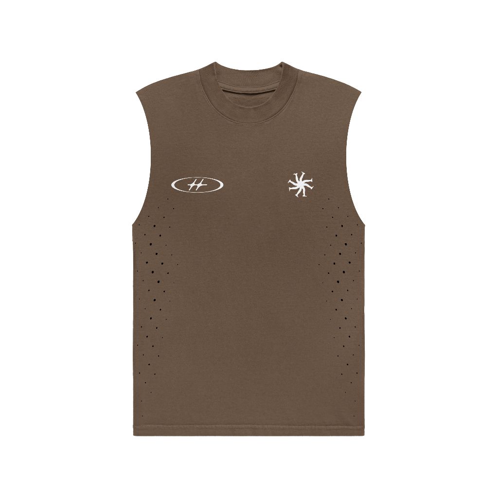 HLWN Running Unisex Muscle Tee Brown - Vibrance