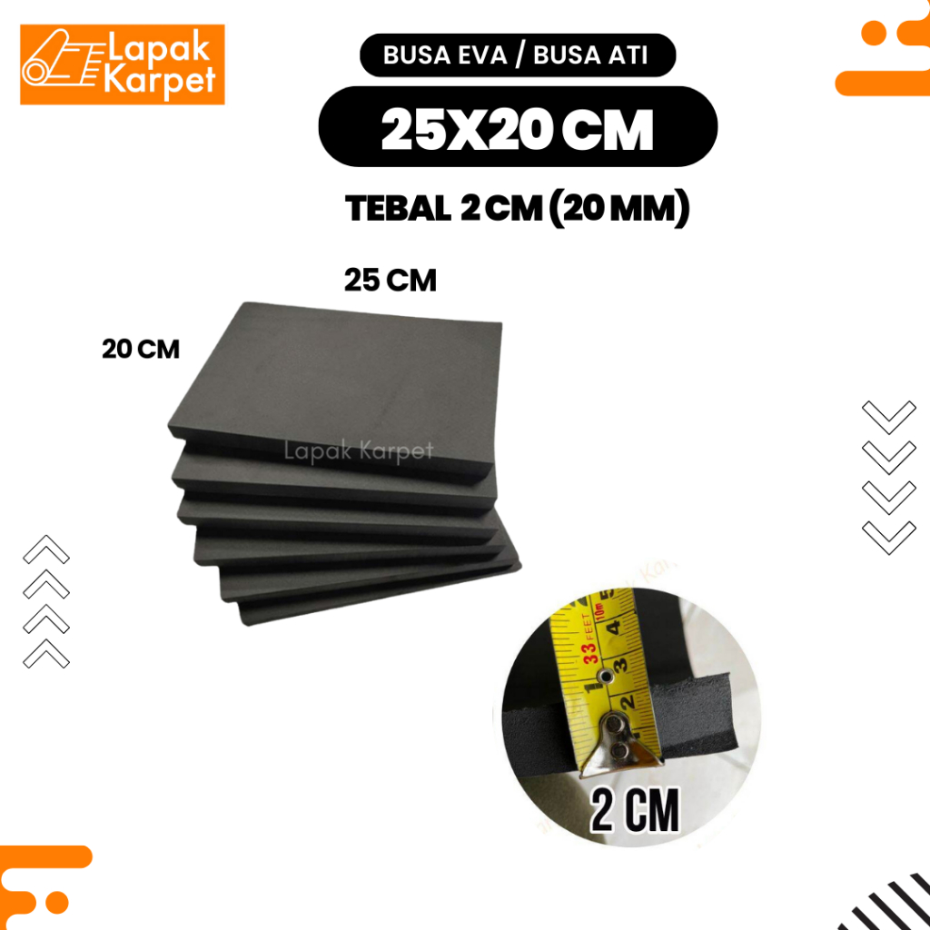 Eva Foam / Ati Foam (Eva Foam) / ฟองน้ํา Eva / ขนาด 25x20 cm / หนา 2 cm