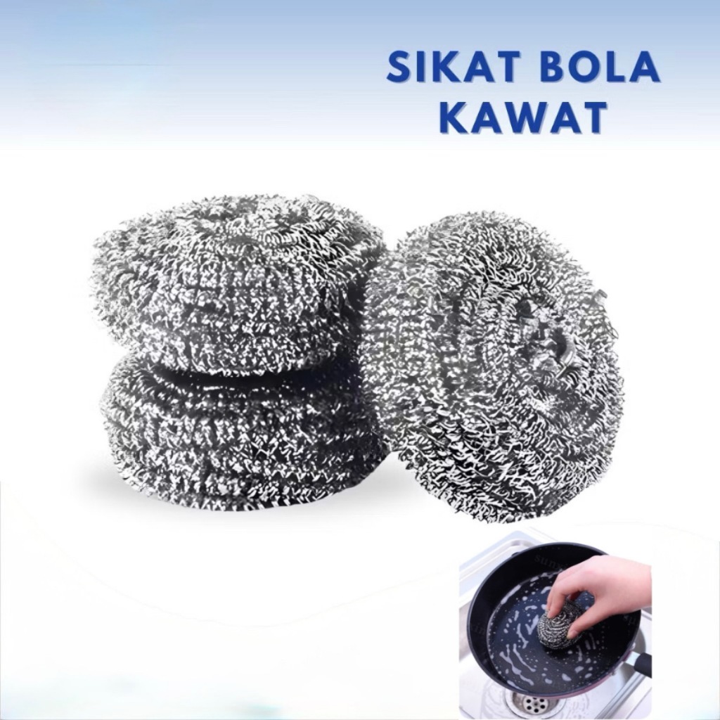 ORIGINAL STAINLESS WIRE POT BRUSH / WIRE COARSE BRUSH DISHWASHING BRUSH PAN WIRE SPONGE