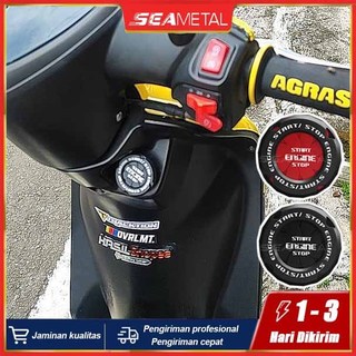 SEAMETAL Start Stop Tombol Cover Mobil Motor Penutup Pelindung Lubang Motor Kunci Key Cover