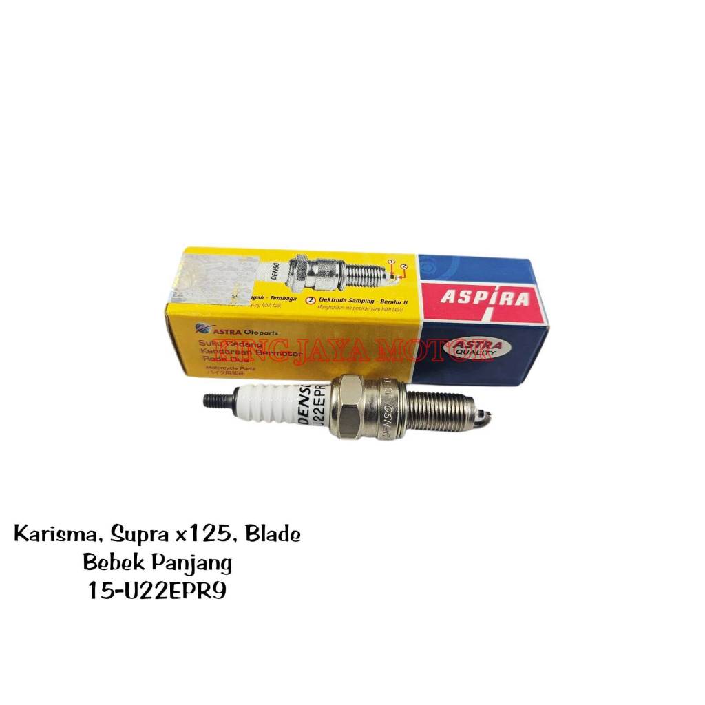 DENSO ASPIRA U22EPR9 VARIO 125 เก่า SUPRA X 125 คาร์บอน INJECTION NEX คุณภาพดั้งเดิม COPPER CORED AS