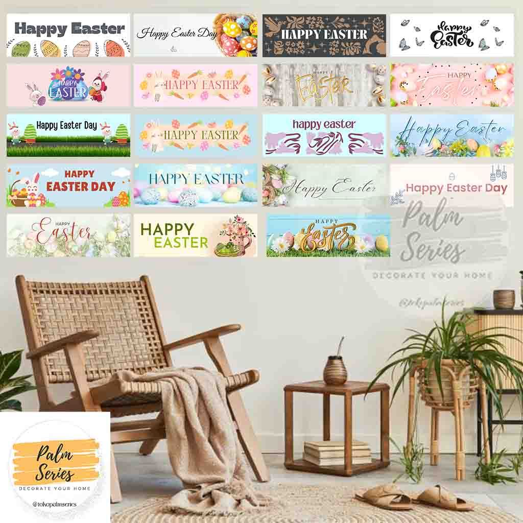 74-7x20 HAPPY EASTER ตกแต่งผนังไม้ Walldecor Christian Home