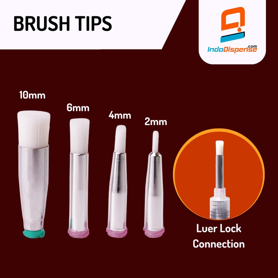 เคล็ดลับการจ่าย เคล็ดลับแปรง Luer Lock Applicator