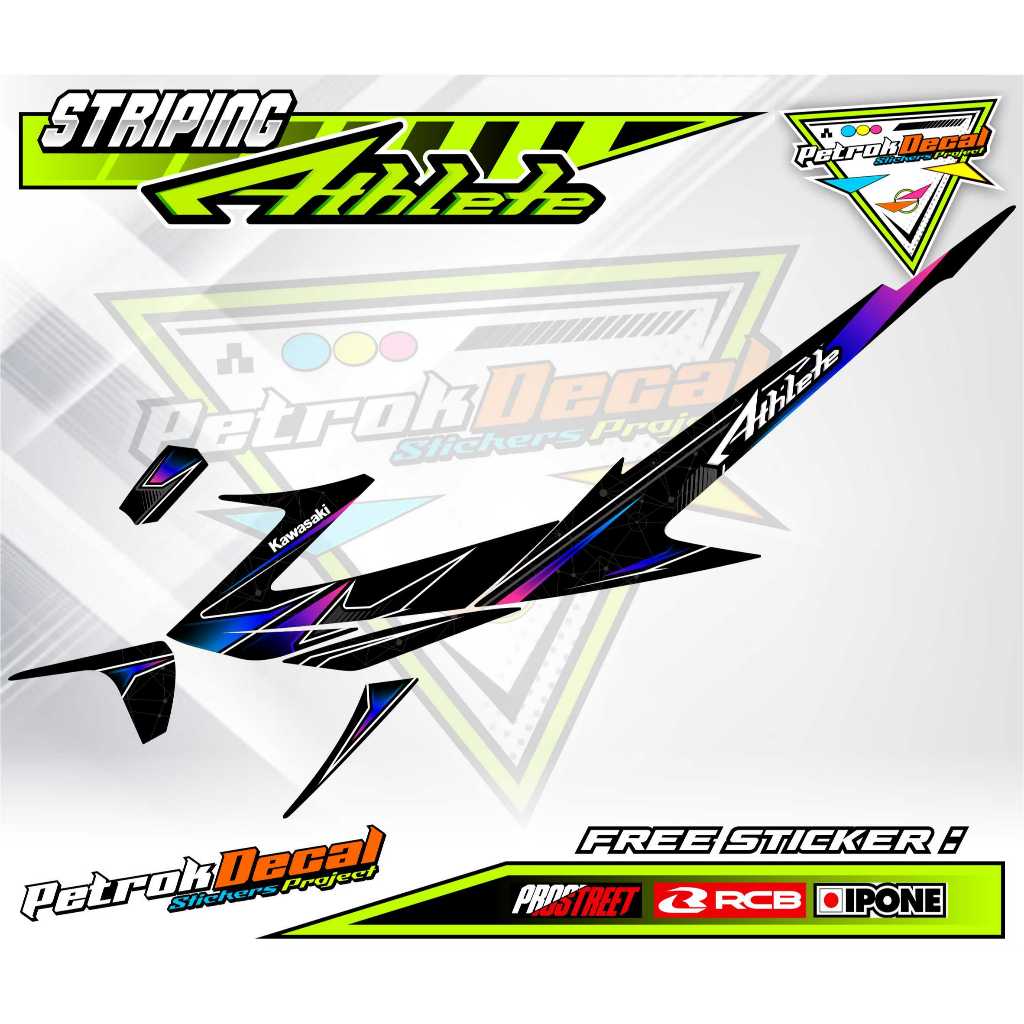 KAWASAKI ATHLETE MOTORCYCLE VARIATION STRIPING / KAWASAKI ATHLETE สติ๊กเกอร์มอเตอร์ไซค์ LIST