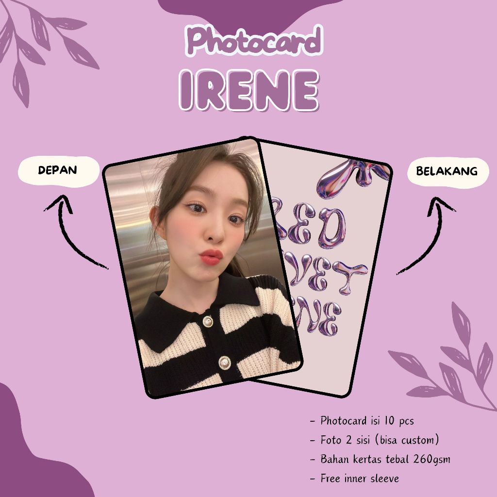 (10 ชิ้น) IRENE RED VELVET PHOCARDS