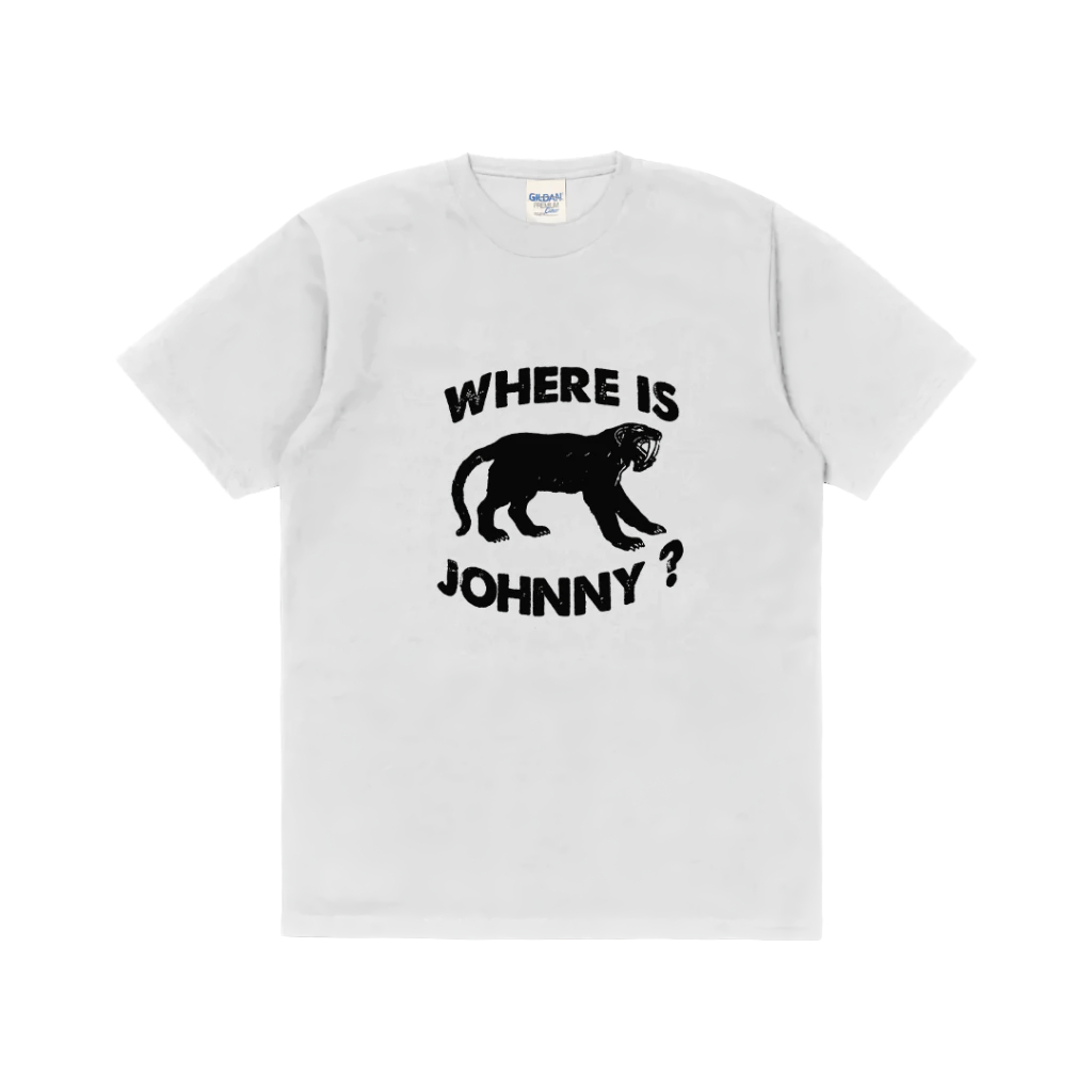 เสื้อยืด Teenage Where Is Johnny Black White Unisex | ผ้าฝ้ายหวี 24ส