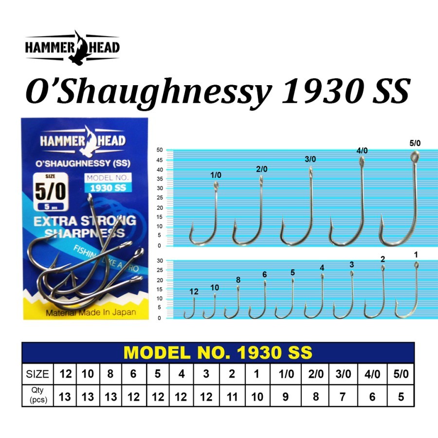 OHAUGHNESSY 1930 SS HammerHead Fishing Hook