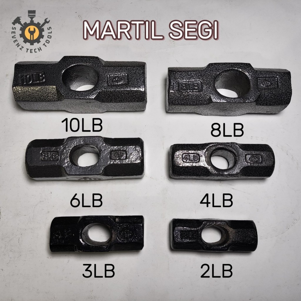 HAMMER SQUARE 2LB 3LB 4LB 6LB 8LB 10LB 12LB / HAMMER HEAD STONE HAMMER CONCRETE BOBOK