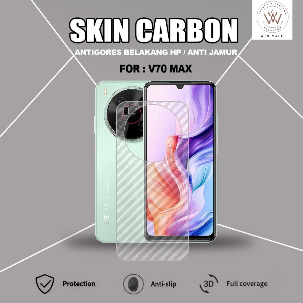Zte Nubia V70 Max Zte ใบมีด V70 ผิวคาร์บอน Garskin Anti-Scratch กลับ Zte Nubia V70 Max Zte ใบมีด V70