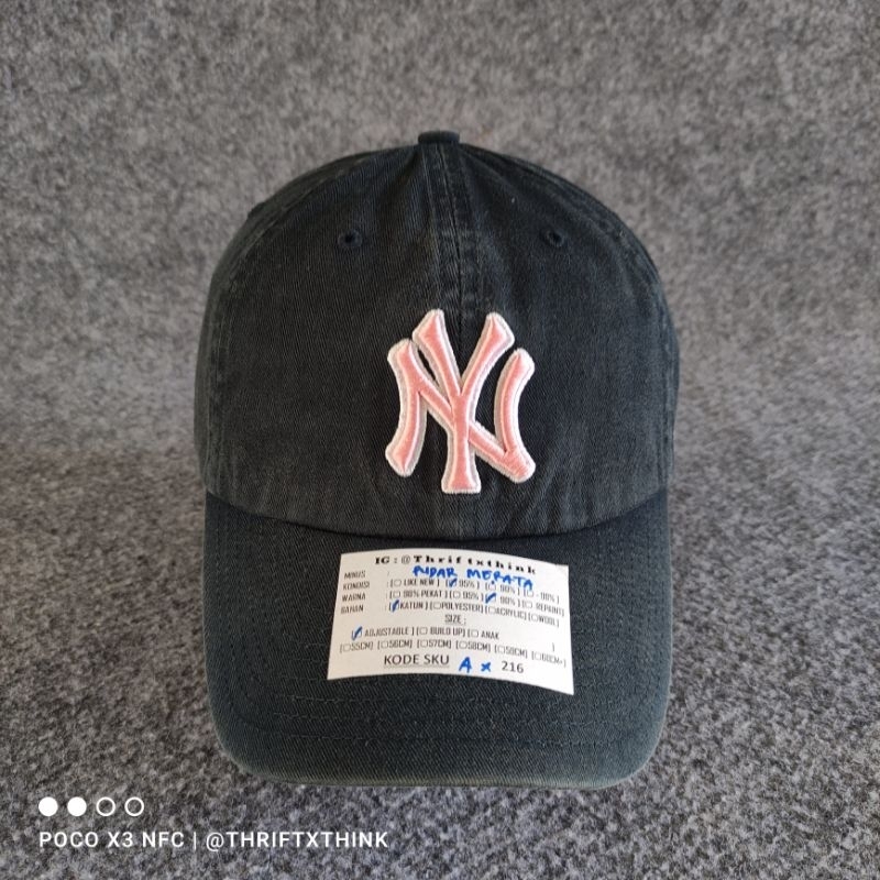 ADJUSTABLE BASEBALL CAP HAT 47BRAND NY LOGO SET SKU AX216