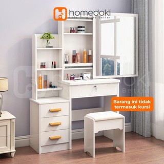 Homedoki Meja Rias Aesthetic/Meja Rias Led/Meja Rias Lampu/Meja Rias Minimalis/Meja Rias Sliding/Meja Make up