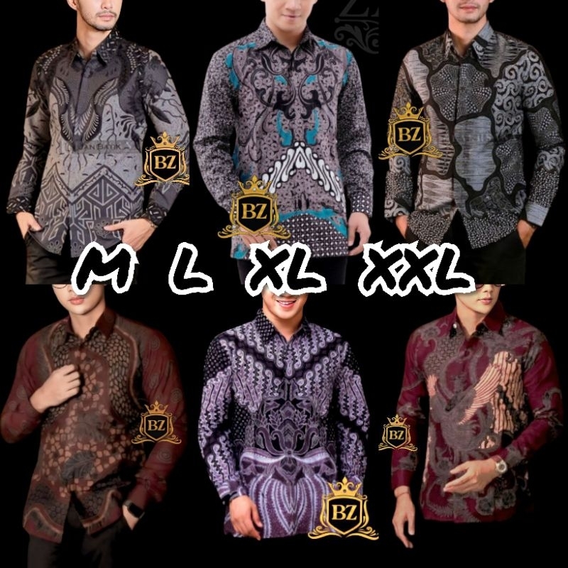 KEMEJA Azriel Batik เสื้อเชิ้ตแขนยาวผู้ชายระดับพรีเมียม Size ML XL XXL
