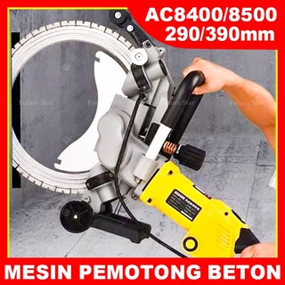 Mesin Pemotong Beton Listrik 390mm 290mm Concrete Wall Cutting Machine Electric Groove Ring Saw 5000W Mesin Meja Potong Slotter Cutter For Cutting Stone,Wall, Iron,Window, Brick, Roof Tile AC8500 AC8400