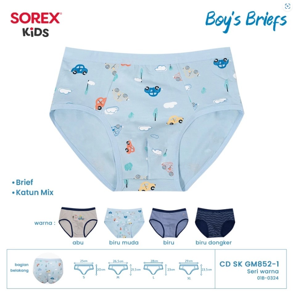 SOREX 3 ชิ้น KIDS BOYS BRIEF SOREX GM852 / GM605 | กางเกงในเด็กผู้ชาย