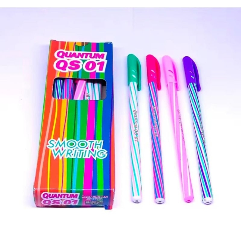 QUANTUM QS01 STANDARD ปากกาบอลสีดําต่อแพ็ค