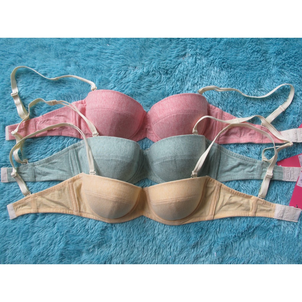 KATUN [ซื้อ 1 แถม 1!!] STRAPLESS COTTON BRA COTTON VALENTINE SECRET SB08/0178 SIZE 34A (A75) 34B (B7