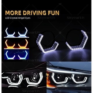 Shroud billed RGB hexagonal akrilik 2.5 inch HEXA 5D type v Vietnam Style Angel Eye Premium quality