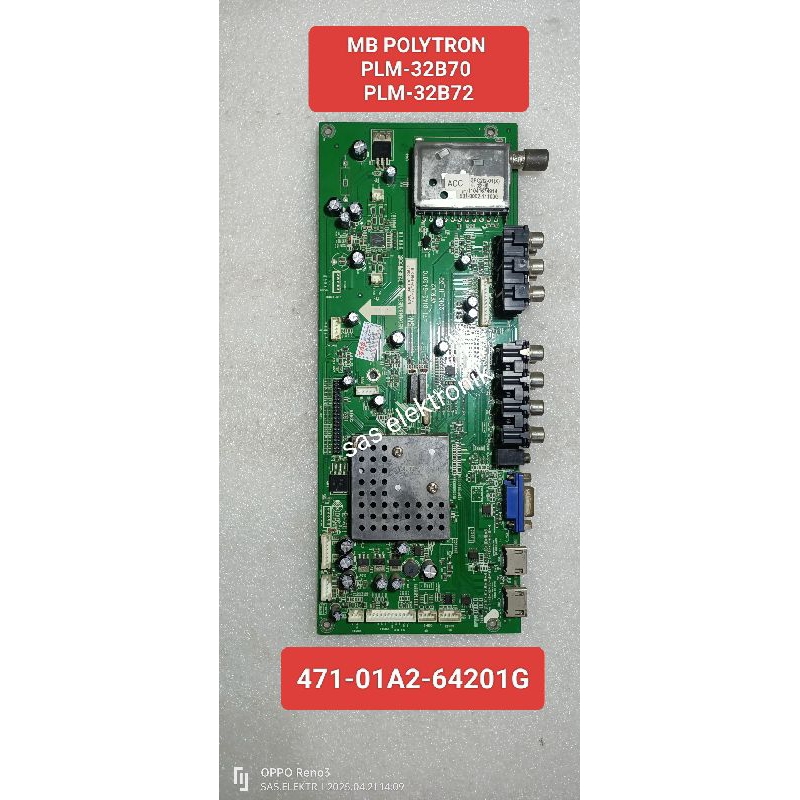 MESIN MB BOARD MOTHERBOARD เมนบอร์ด POLYTRON LCD TV MACHINE 32 INCH PLM32B70 PLM32B72 PLM-32B70 PLM-