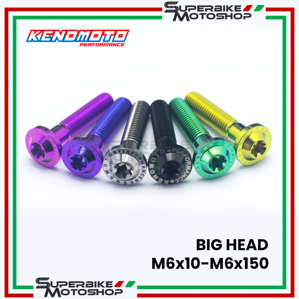 KENDMOTO BIG HEAD M6 TITANIUM BOLT