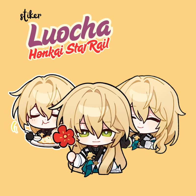 สติ๊กเกอร์ LUOCHA HSR | LUOCHA HONKAI STAR RAIL 7 ซม. สติ๊กเกอร์ไวนิลกันน้ํา