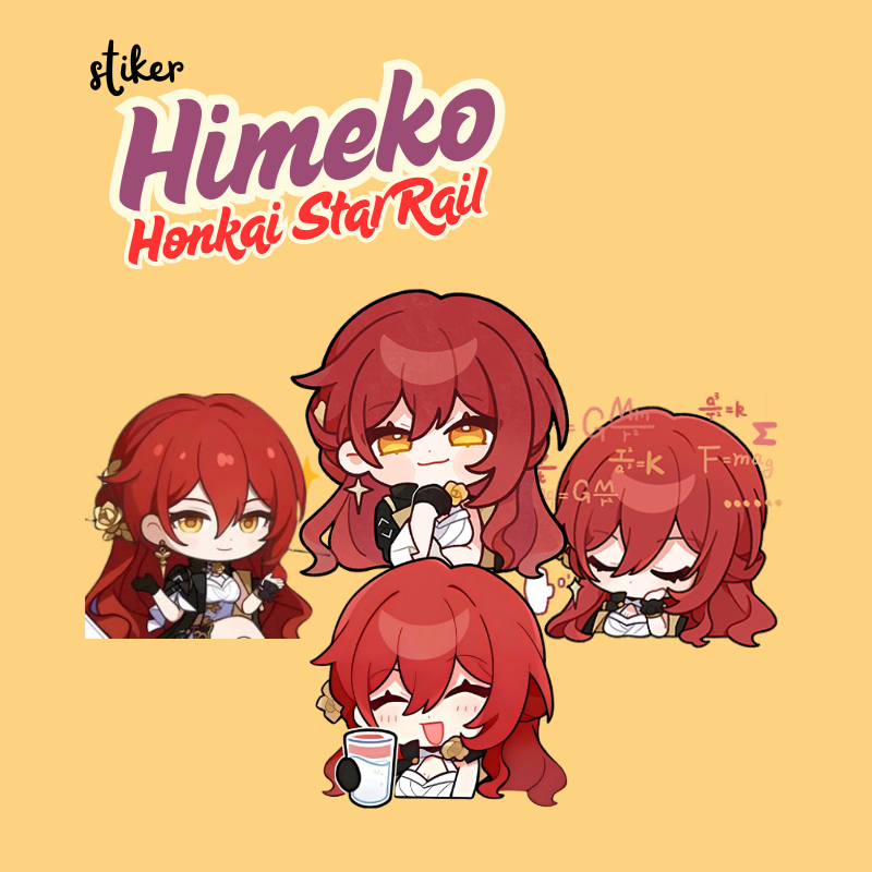 สติ๊กเกอร์ HUREKO HSR | สติ๊กเกอร์ HIMEKO HONKAI STAR RAIL 7 CM VINYL GLOSSY WATERPROOF