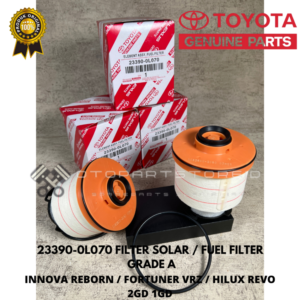 23390-0L070 กรองดีเซล / ฟูเอล กรองเกรด A INNOVA REBORN / FORTUNER VRZ / HILUX REVO 2GD 1GD