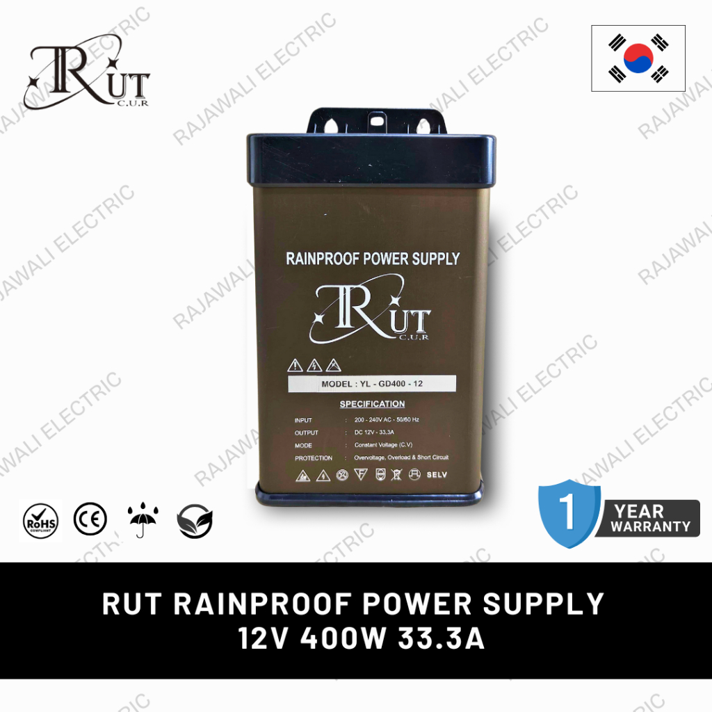 RUT RAINPROOF POWER SUPPLY OUTDOOR 400W 33A 12V