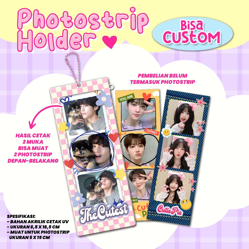 PC HOLDER PHOTOSTRIP MODEL - CUSTOM ACRYLIC PHOTOSTRIP HOLDER - PC Holder Photo strip