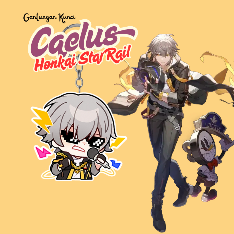 GANTUNGAN MC HSR พวงกุญแจ Caelus | พวงกุญแจอะคริลิค UV 2 ด้านตัดเลเซอร์ระดับพรีเมียม Caelus MC รางดา