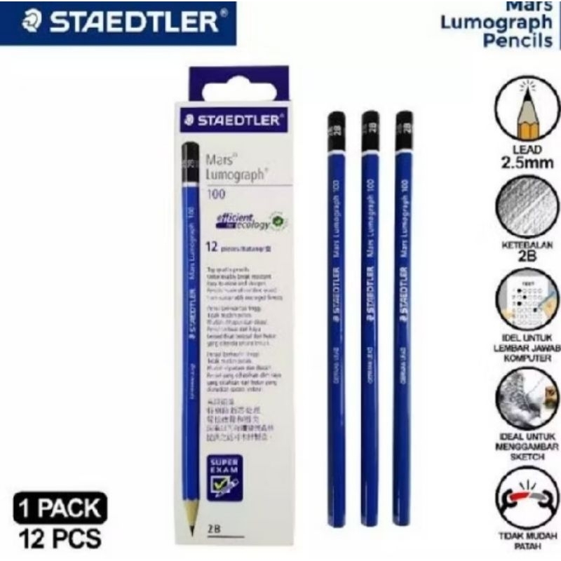 STEADLER PENCIL 2B 1 แพ็ค มี 12 ชิ้น