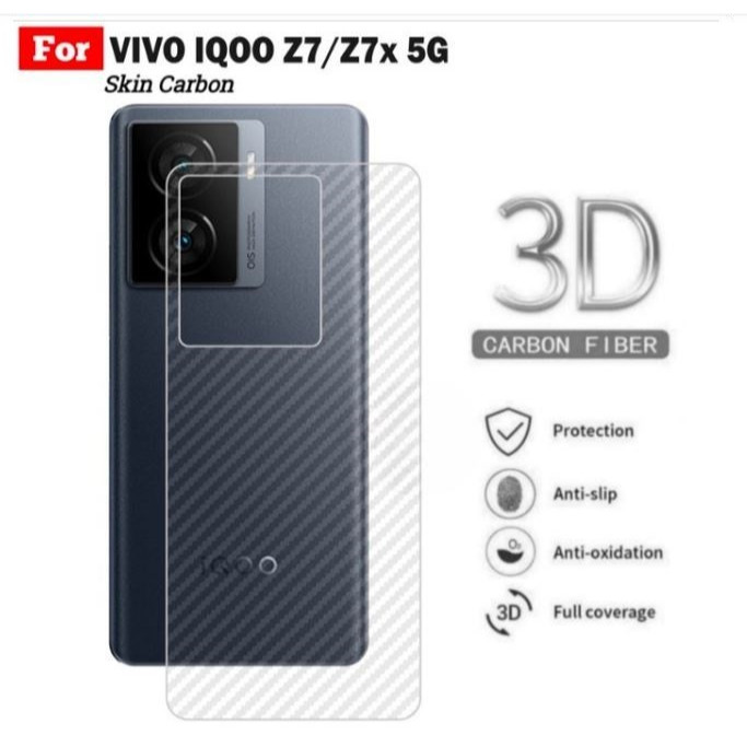 IQOO CARBON SKIN STICKER Z7X / Z9 5G / Z9X CARBON SKIN 3D