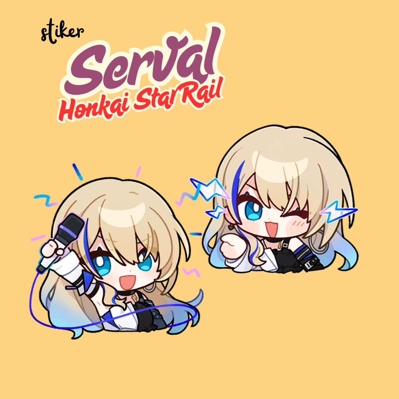สติ๊กเกอร์ HSR SERVAL | HONKAI STAR RAIL 7 CM VINYL GLOSSY สติ๊กเกอร์กันน้ํา