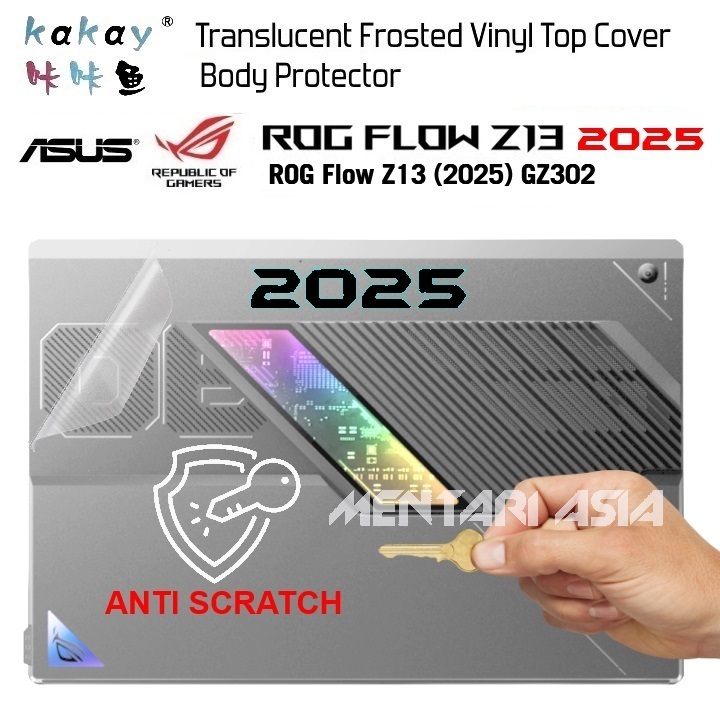 Anti Scratch Body Protector ASUS ROG Flow Z13 (2025) GZ302 - KAY 3 ชิ้น PREMIUM MATTE ไวนิล