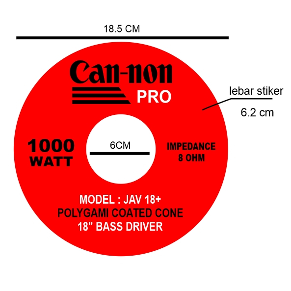 PD 1850 SPEAKER MAGNET สติ๊กเกอร์ INSIDE CAN-NON PRO MAGNET STICKER PD 1850