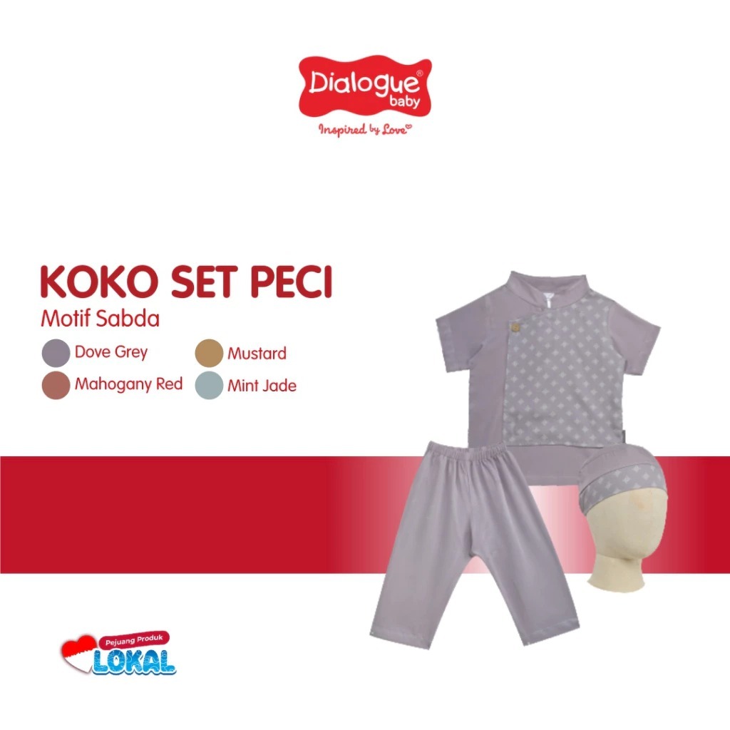 Dialogue Apparel Sabda Koko Set Baby Peci DAR6057 DAR6058 DAR6059